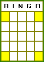 Bingo four Corners Pattern.