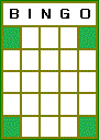 Bingo four Corners Pattern.