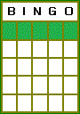 Bingo Straight Line Across Pattern.