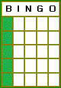 Bingo Straight Line Down Pattern.