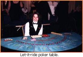 Let It Ride Poker Table.