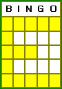 Bingo Letter E Pattern.