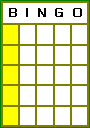 Bingo Straight Line Down Pattern.