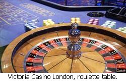 The Grosvenor Victoria Casino, London - Roulette Table.