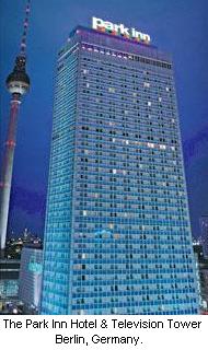 Casino Berlin located in the Park Inn Hotel Alexanderplatz and below the Television Tower, Berlin, Germany.