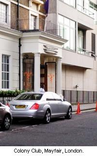 Colony Club, Mayfair, London.